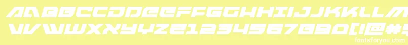 armedlightningexpandital Font – White Fonts on Yellow Background