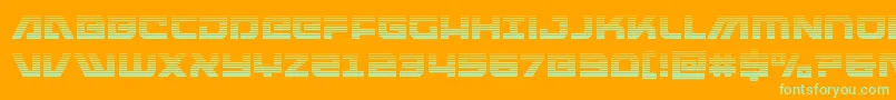 Шрифт armedlightninggrad – зелёные шрифты на оранжевом фоне
