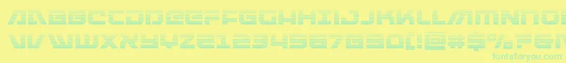 armedlightninggrad Font – Green Fonts on Yellow Background