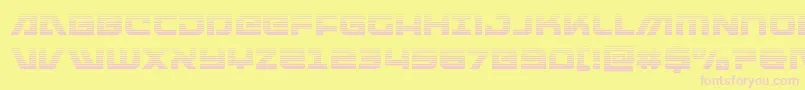 armedlightninggrad Font – Pink Fonts on Yellow Background