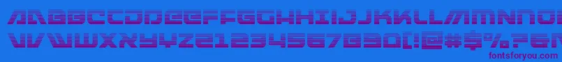 armedlightninggrad Font – Purple Fonts on Blue Background