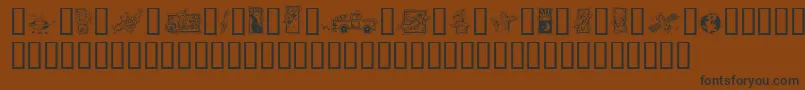GeDecoTraveler Font – Black Fonts on Brown Background