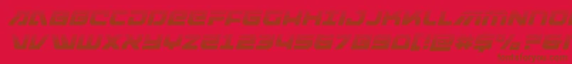 armedlightninggraditalic Font – Brown Fonts on Red Background