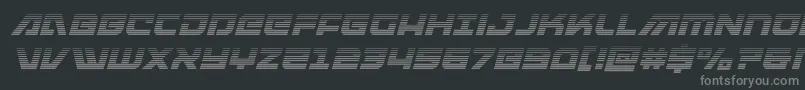 Czcionka armedlightninggraditalic – szare czcionki na czarnym tle