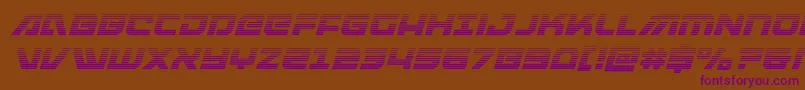 armedlightninggraditalic Font – Purple Fonts on Brown Background