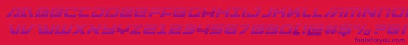 フォントarmedlightninggraditalic – 赤い背景に紫のフォント