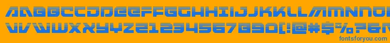 Police armedlightninghalf – polices bleues sur fond orange