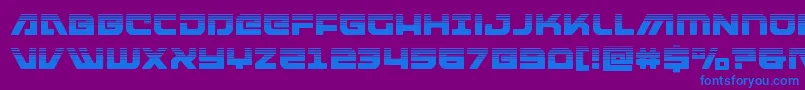 Шрифт armedlightninghalf – синие шрифты на фиолетовом фоне