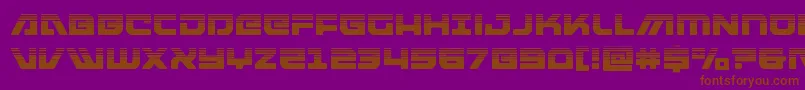 armedlightninghalf Font – Brown Fonts on Purple Background