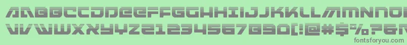 armedlightninghalf-Schriftart – Graue Schriften auf grünem Hintergrund