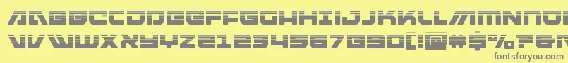 armedlightninghalf Font – Gray Fonts on Yellow Background