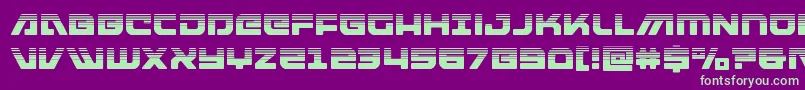 Шрифт armedlightninghalf – зелёные шрифты на фиолетовом фоне