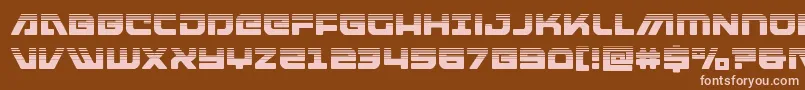 フォントarmedlightninghalf – 茶色の背景にピンクのフォント