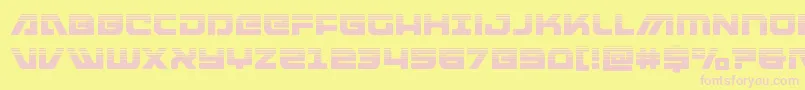 armedlightninghalf Font – Pink Fonts on Yellow Background