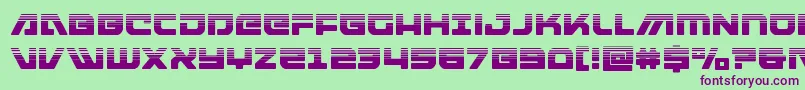 armedlightninghalf Font – Purple Fonts on Green Background