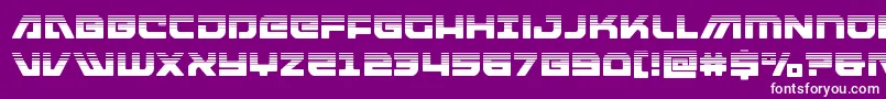 Fonte armedlightninghalf – fontes brancas em um fundo violeta