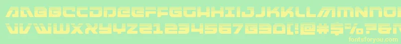 Шрифт armedlightninghalf – жёлтые шрифты на зелёном фоне