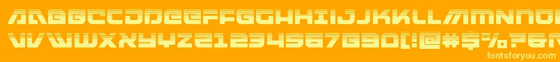 Шрифт armedlightninghalf – жёлтые шрифты на оранжевом фоне