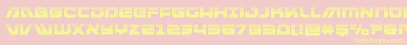 armedlightninghalf Font – Yellow Fonts on Pink Background