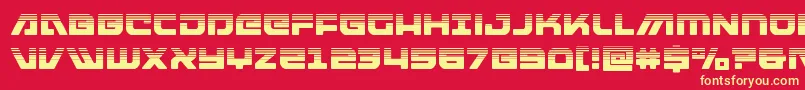 armedlightninghalf Font – Yellow Fonts on Red Background