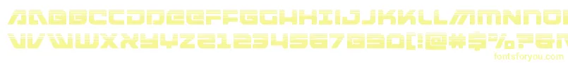 Шрифт armedlightninghalf – жёлтые шрифты на белом фоне