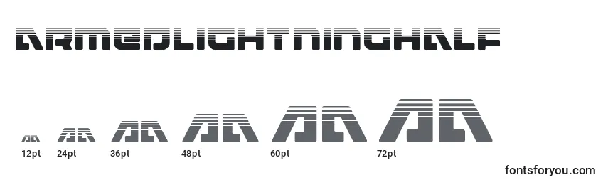Размеры шрифта Armedlightninghalf (119971)