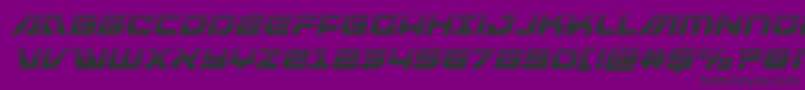 armedlightninghalfitalic Font – Black Fonts on Purple Background