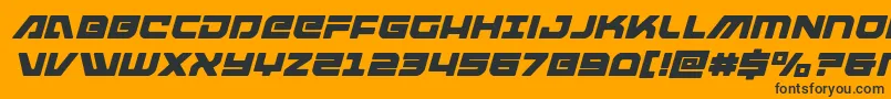 armedlightningitalic Font – Black Fonts on Orange Background