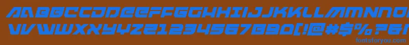 Шрифт armedlightningitalic – синие шрифты на коричневом фоне