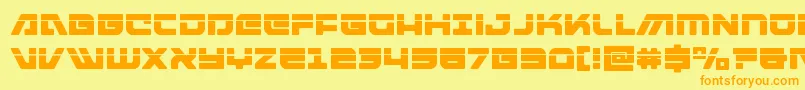 armedlightninglaser Font – Orange Fonts on Yellow Background