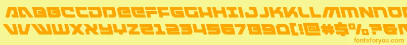 armedlightningleft Font – Orange Fonts on Yellow Background