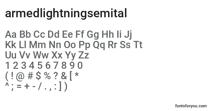 Police Armedlightningsemital (119977) - Alphabet, Chiffres, Caractères Spéciaux