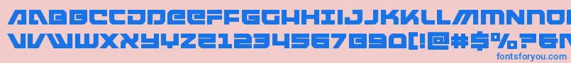 armedlightningsquared Font – Blue Fonts on Pink Background
