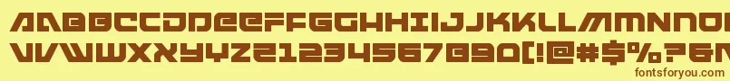 armedlightningsquared Font – Brown Fonts on Yellow Background