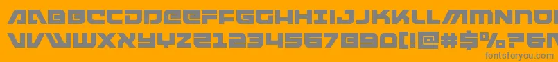 armedlightningsquared Font – Gray Fonts on Orange Background