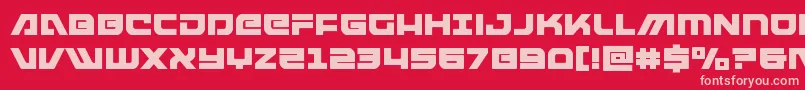 armedlightningsquared Font – Pink Fonts on Red Background