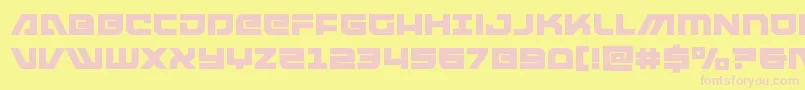 Police armedlightningsquared – polices roses sur fond jaune