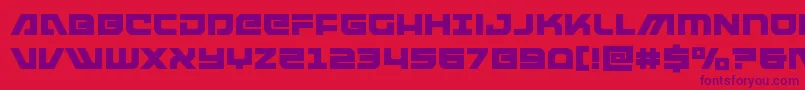 Police armedlightningsquared – polices violettes sur fond rouge