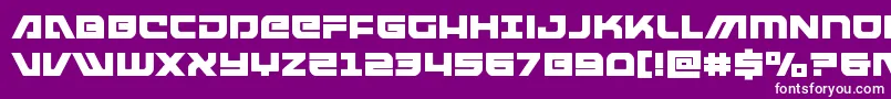 armedlightningsquared-fontti – valkoiset fontit violetilla taustalla