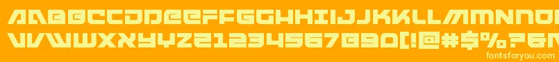 armedlightningsquared Font – Yellow Fonts on Orange Background