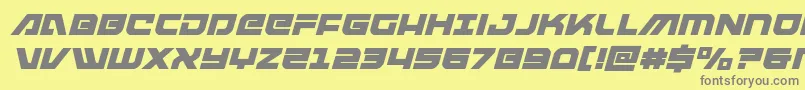 armedlightningsquaredital Font – Gray Fonts on Yellow Background