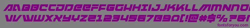 Шрифт armedlightningsquaredital – фиолетовые шрифты на сером фоне