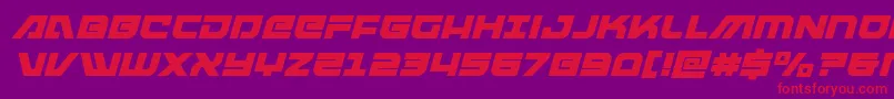 armedlightningsquaredital Font – Red Fonts on Purple Background