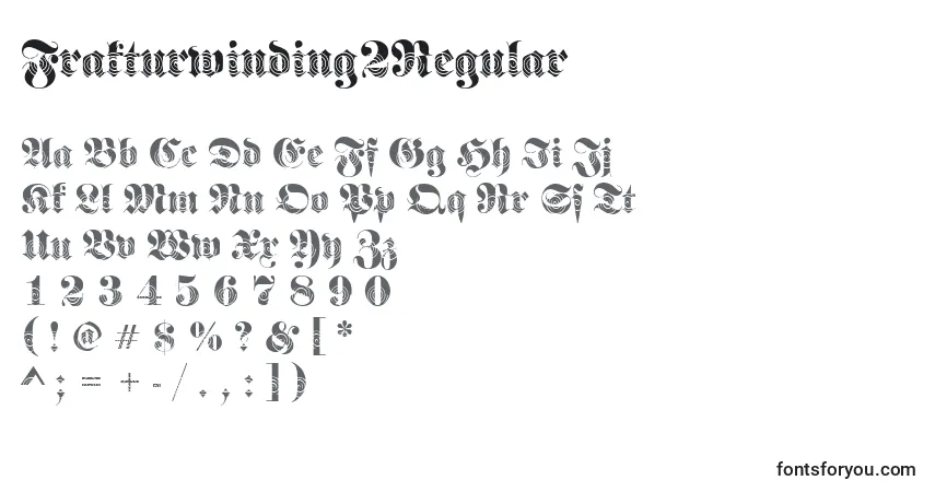 A fonte Frakturwinding2Regular – alfabeto, números, caracteres especiais