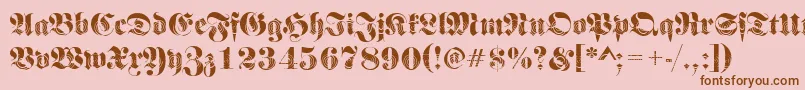 Frakturwinding2Regular Font – Brown Fonts on Pink Background