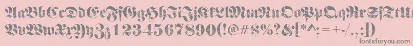 Frakturwinding2Regular Font – Gray Fonts on Pink Background