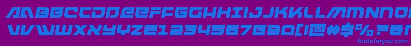 armedlightningsquaredsemital Font – Blue Fonts on Purple Background