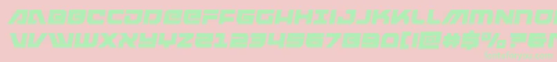 armedlightningsquaredsemital Font – Green Fonts on Pink Background