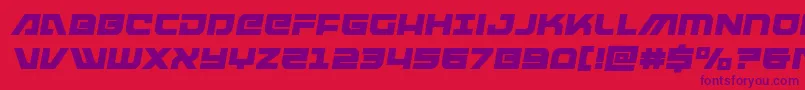 armedlightningsquaredsemital Font – Purple Fonts on Red Background