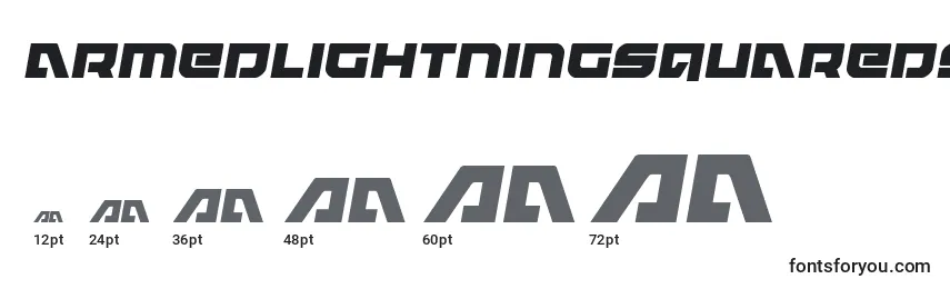 Größen der Schriftart Armedlightningsquaredsemital (119980)